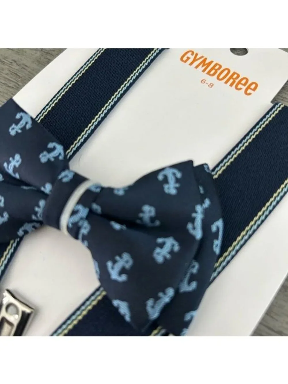 Gymboree Boys Bow Tie and Suspenders Set NWT Size 6 /8